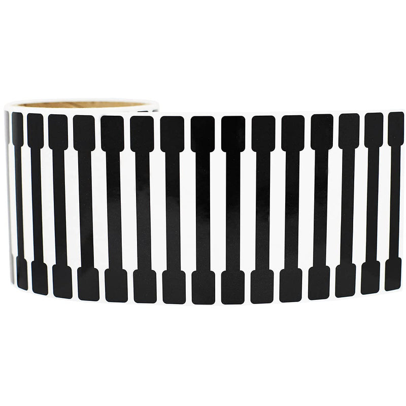 Black Blank Tamper Labels, 0.5 x 4 Inches 500 Total Labels