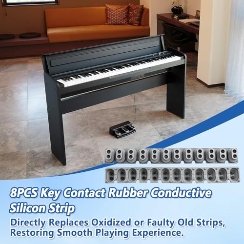 8PCS Key Contact Rubber Conductive Silicon Strip