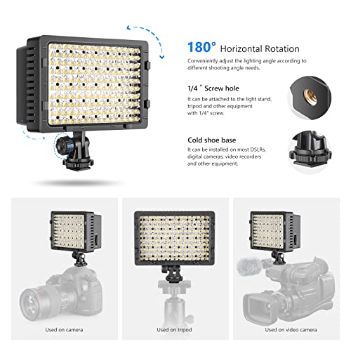 NEEWER 160 LED CN-160 Dimmable Ultra High Power Panel Camera Video Light