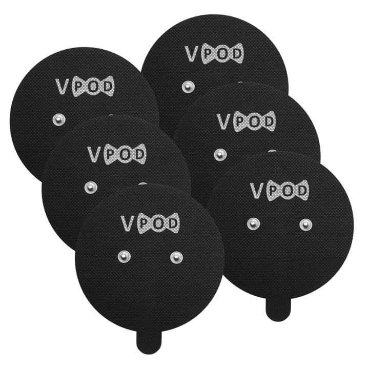 [Australia - AusPower] - VPOD TENS Unit Electrode Pads, Adhesive Electrodes, Replacement Pads for Muscle Strength, 6 Pack 
