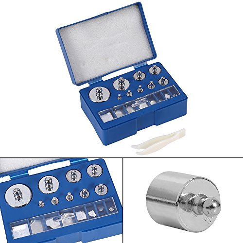 17pcs Calibration Weight Set 10mg-100g Precision Calibration Weight Set with Tweezers for Test Jewelry Scale