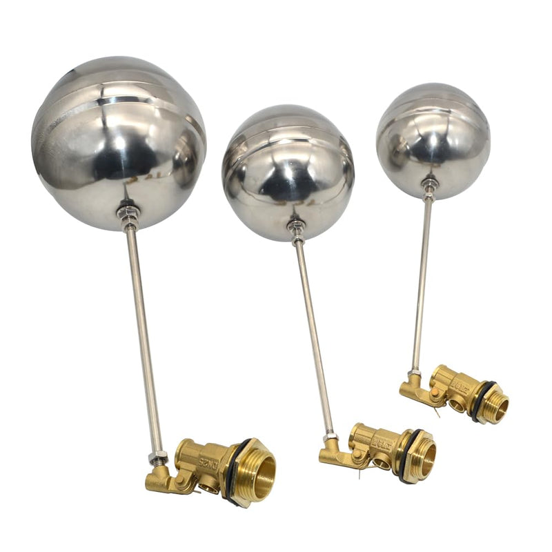 VARMHUS 304 Stainless Steel Male Thread Float Ball Valve, Brass Automatic Water Level Control for Stock Tank, Pool, and Water Tank Applications (1inch) 1inch