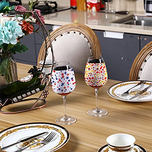 Chengu 50 Pcs Sublimation Blank Wine Glass Sleeve Neoprene Drink Insulator