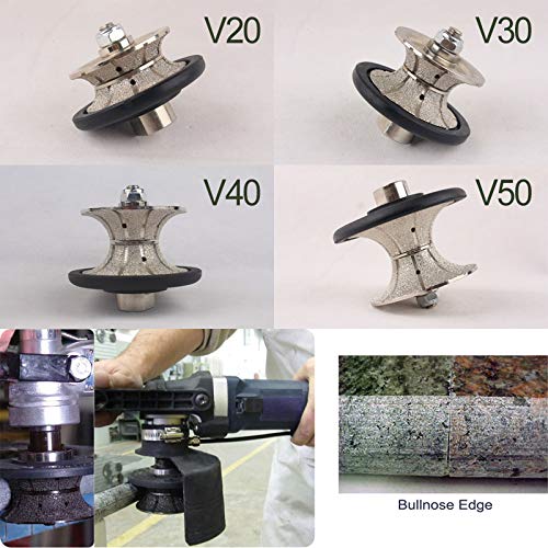 Raizi V30 30mm Full Bullnose Diamond Hand Profiler/Router Bits with 5/8-11 Thread for Granite Countertop V30(1-1/8")