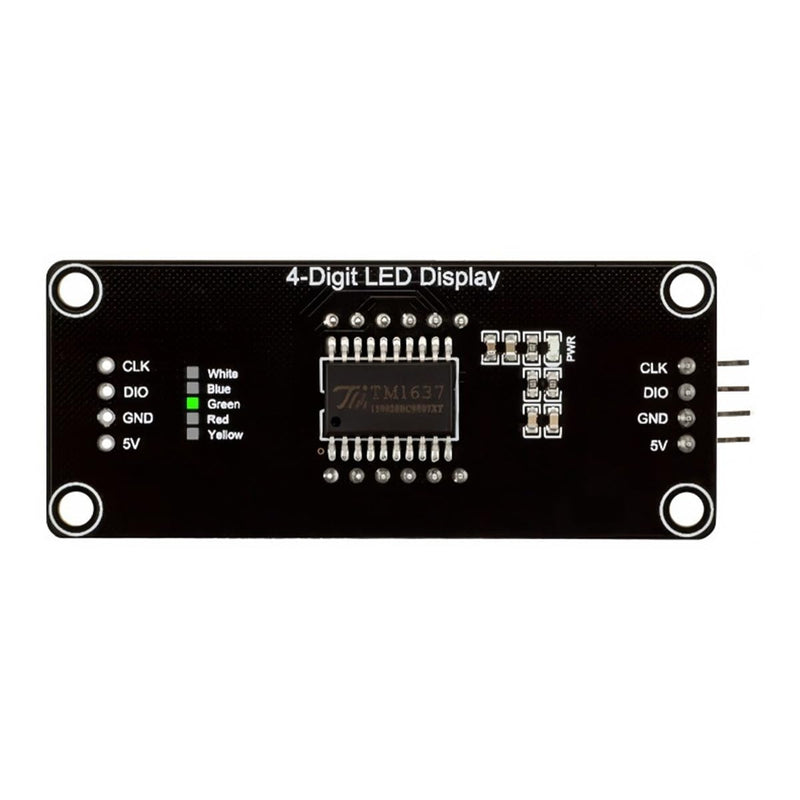 0.56 Inch 4-Digit Tube Segment Display Module TM1637 Driver Chip 7 Segment Digital Display (TM1637 Green)