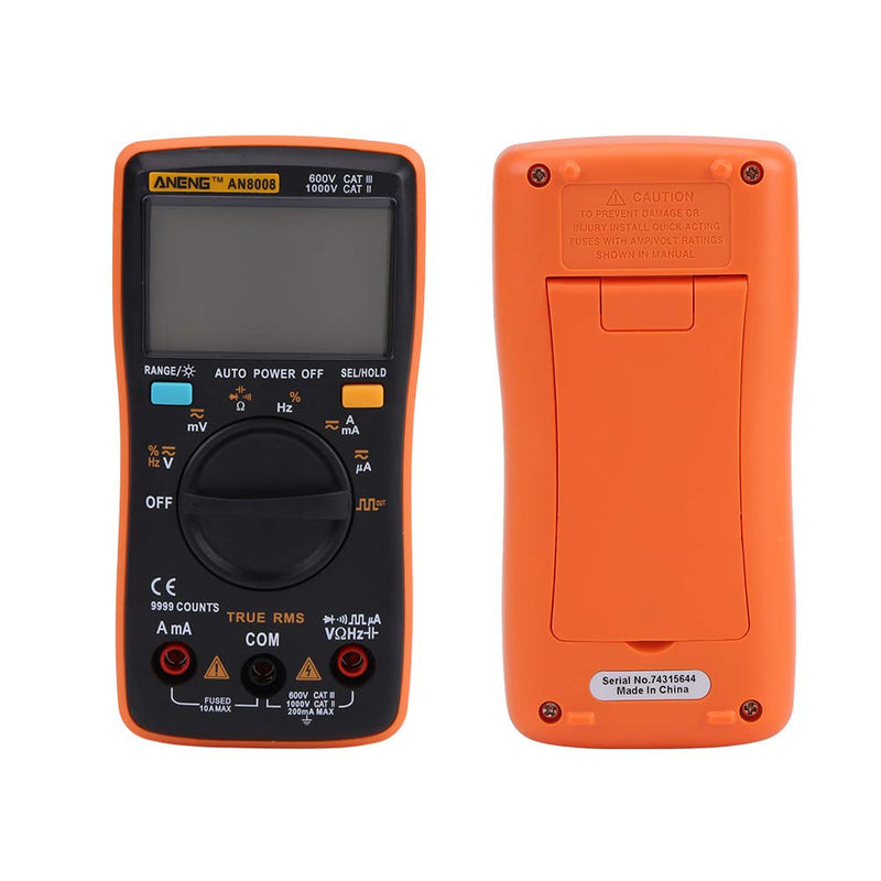 [Australia - AusPower] - AN8008 True RMS Digital Multimeter with Continuity & Diode Test AC DC Voltage Ammeter Ohm Meter for Home Automotive Electrical Use 