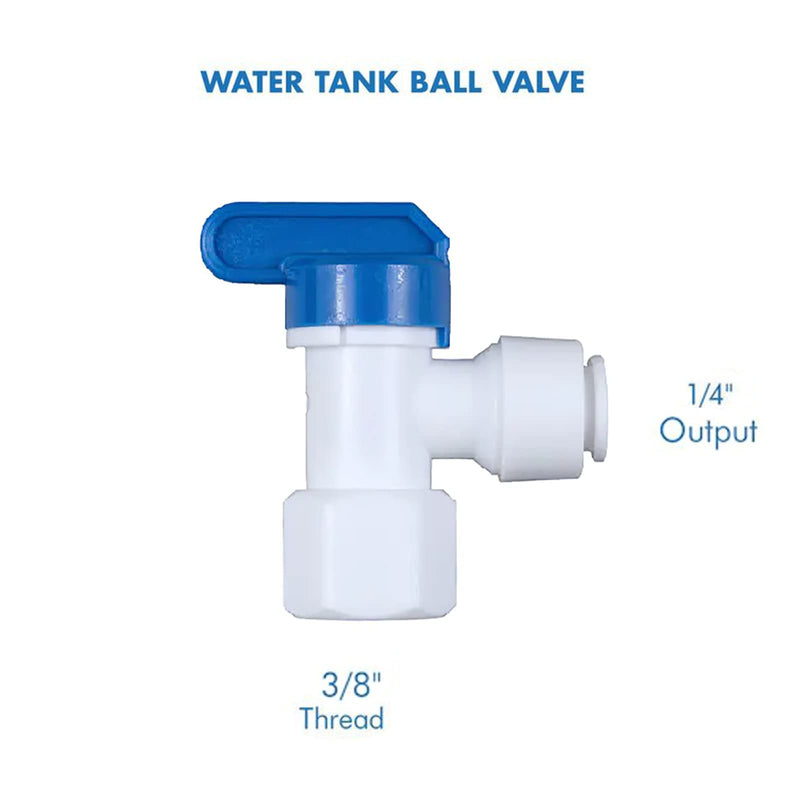 [Australia - AusPower] - EZRODI 2 Pack RO Water Tank Valve Connector for Reverse Osmosis Storage Tank (2, 3/8 in. Female Thread and 1/4 in. O.D. output) 