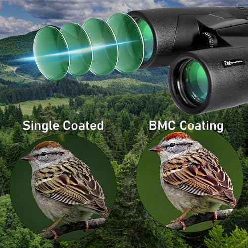 TRV High Power 10x42 Binoculars for Adults with Bak7 Prism & BMC Coating - Binoculars for Birdwatching, Hiking, Concerts