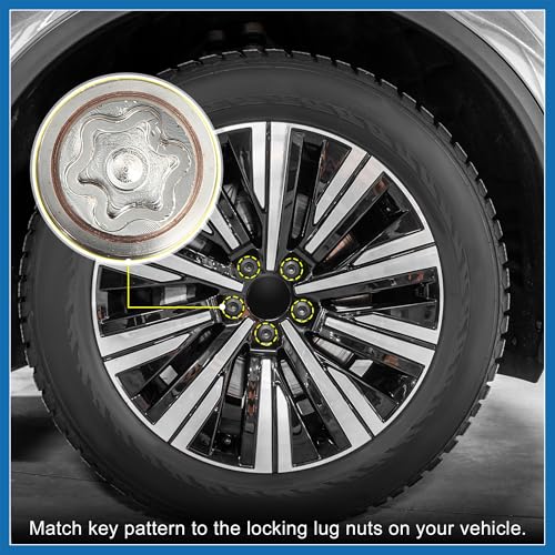 A ABSOPRO metal wheel lock lug nut anti-theft socket key for VW Touareg