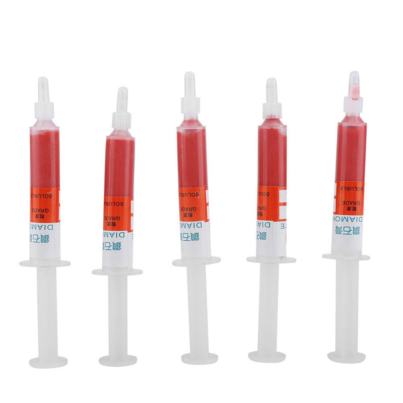 [Australia - AusPower] - Set of 5 Diamond Grinders, Diamond Polishing Paste Metal 8000 Diamond Paste Polishing Paste Lapping Paste Needle Tube W1.0# 8000 (W3.5 (3000 Mesh Fine Polishing)) W3.5 (3000 mesh Feinpolieren) 