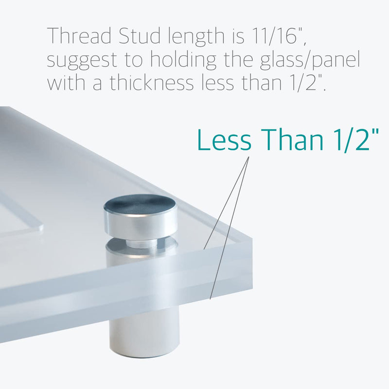 [Australia - AusPower] - Lantee Sign Standoff Screws - 12 Pcs 5/8 x 1-1/2 Inch Stainless Steel Standoff Mounting Hardware Bolts for Acrylic & Glass 16 x 40mm 5/8" x 1-1/2" / 16 x 40mm 