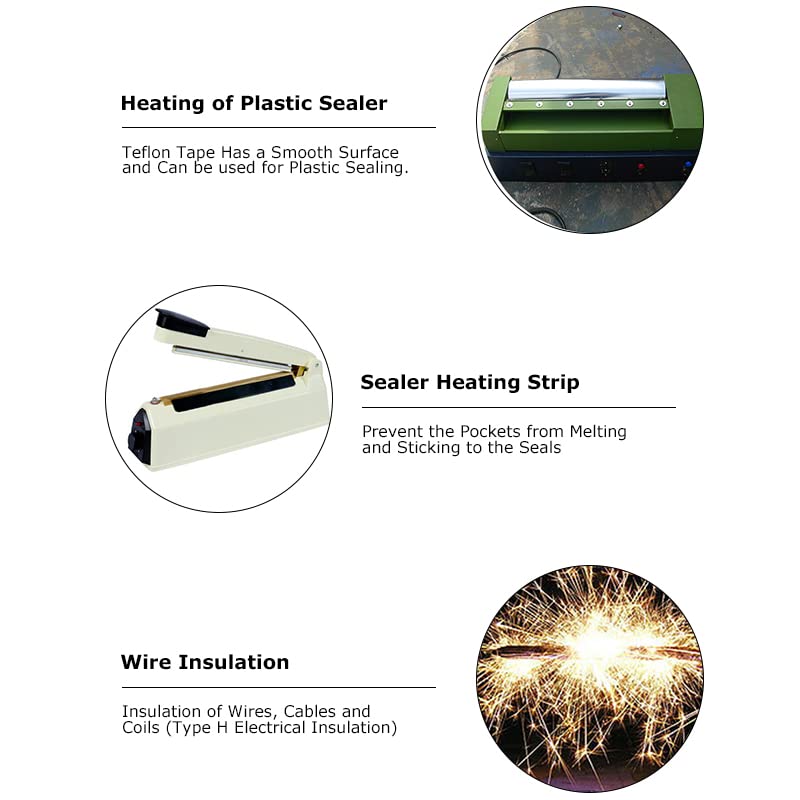 [Australia - AusPower] - Teflon Tape,1-inch x 33 Feet x 0.18mm Low Friction Tape High Temp Adhesive Tape,Abrasion Resistant,Surface Protection for Wood,Drawer,Cabinet,Furniture,Vacuum Sealer & Hand Impulse Sealers 1-inch x 33 Feet 