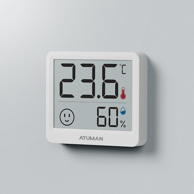 ATuMan Mini Digital Hygrometer Indoor Thermometer with Temperature and Humidity Monitor for Bedroom, Reptile Tank, Guitar Case, Greenhouse and Cellar Closet, Fahrenheit or Degree Celsius TH mini