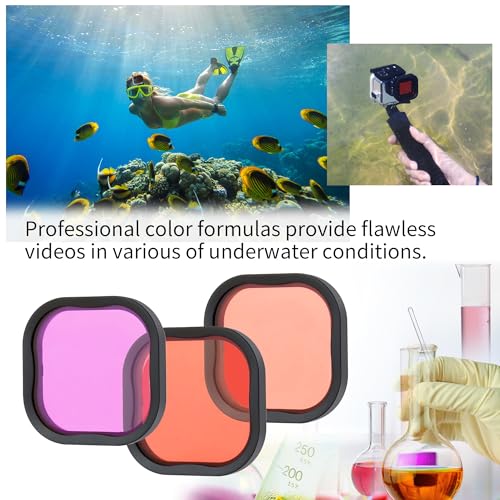 SOONSUN Waterproof Case with Dive Filter for GoPro Hero 13 12 11 10 9 Black Waterproof Case+Filters for Hero 13 12 11 10 9