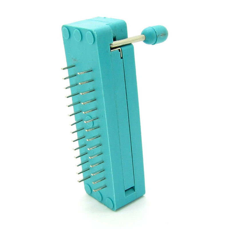 [Australia - AusPower] - 5 pcs 28-pin 28 Pins Test Universal ZIF IC Socket Narrow, Green 
