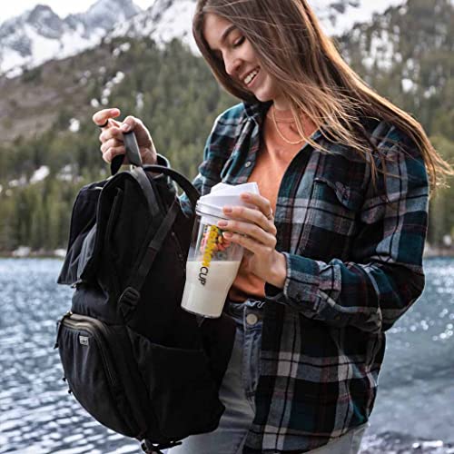 CRUNCHCUP XL Portable Cereal Cup for Breakfast On the Go - White (Pack of 2) X-Large (Pack of 2)