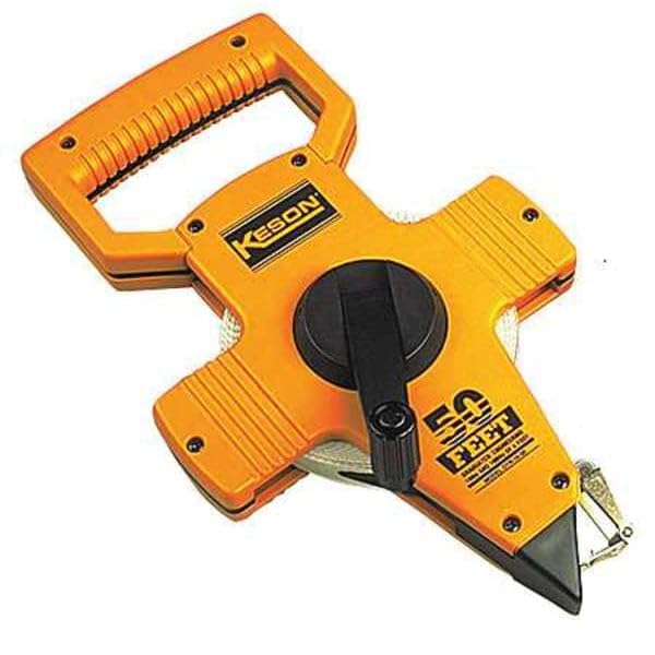 Keson OTR18100 Open Reel Fiberglass Tape Measure Reel (Graduations: ft., in. 1/8), 100-Foot 30.5 m ft, in, 1/8; Hook Attachment; Blade: F1