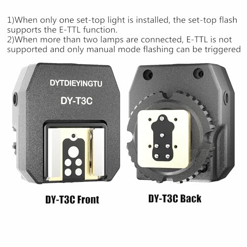 DY-T3C Set Style Multi-Functional hot Shoe Adapter, Single-Lens Reflex Camera Universal Flash Expansion Accessory/ Also Applicable Mini Camera Flash Height-Increasing Conversion Accessories DY-T3C 1pcs + PC cable 3pcs