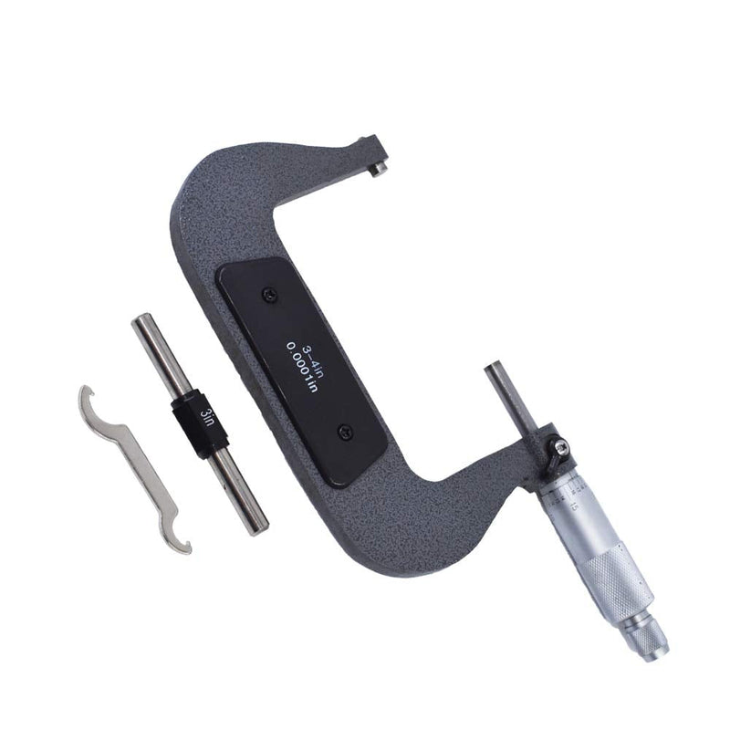 [Australia - AusPower] - findmall 3-4" Outside Micrometer 0.0001" Carbide Tipped 3-4 Inch Micrometer Machinist Tool 