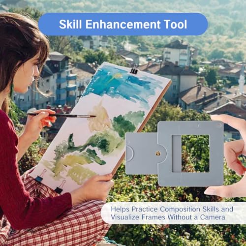 View Finder for Artists Painting Photography Artist Tool with Sliding Mechanism Optical Viewfinder for Art Composition Custom Reel Tool for Directors Snow Weather Camera Aid
