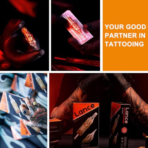 Tattoo Cartridge Needles - Pack of 20 0803RLL Professional Tattoo Needles Disposable Standard Round Liner Tattoo Accessories for Tattoo Machines