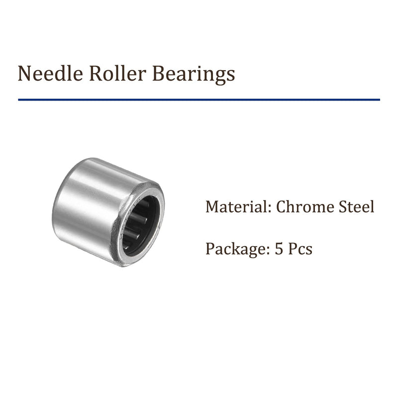 [Australia - AusPower] - 5pcs HF1216 Needle Roller Bearings - [12mm x 18mm x 16mm] One Way Clutch Bearing for Transmission Use, Chrome Steel Rollers 12mmx18mmx16mm 5 