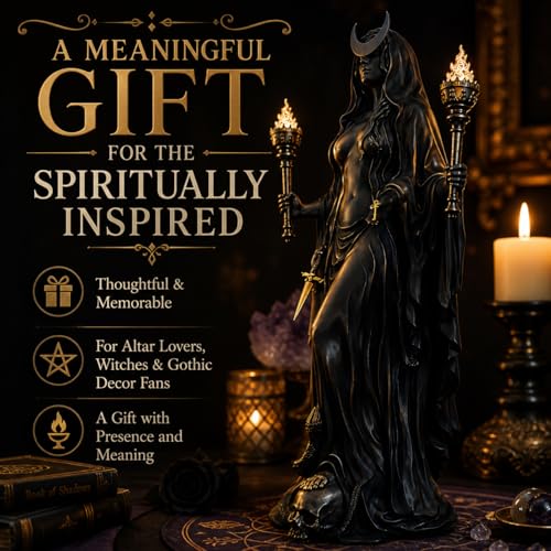 Hecate Statue, Underworld Hekate, Greek Goddess with Torches, Resin Statue B