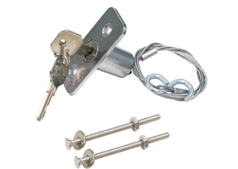 [Australia - AusPower] - Garage Door Emergency Release Lock Kit, Steel Cable Lock with Keys, 2.44 x 1.06 inches 