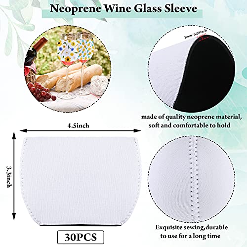 Chengu 50 Pcs Sublimation Blank Wine Glass Sleeve Neoprene Drink Insulator