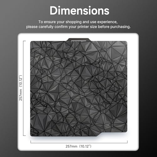 YOOPAI Dual-Sided Build Plate for Bambu Lab A1/P1P/P1S/X1C/X1E, 257x257mm Textured PET + PEO Build Plate Magnetic Spring Steel Sheet Printing Bed, Flexible Heated Bed for 3D Printer Bambulab PEO+PET 257x257