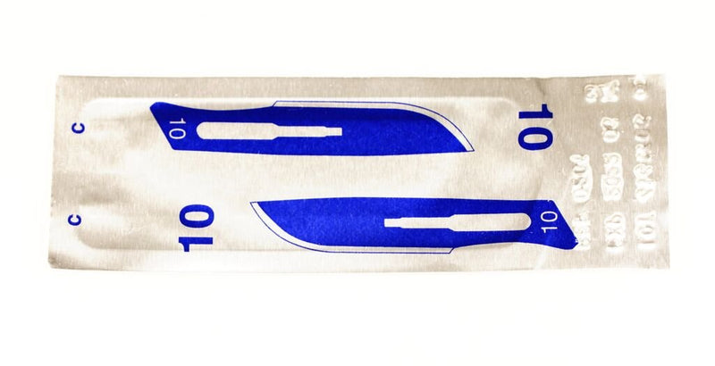 [Australia - AusPower] - Swann Morton No.10 STERILE Curved Carbon Steel Scalpel Blades - Box of 100 - Brand New Stock Dated 2022 - Made in England, UK - Finest Precision Blades - Durable Quality for Experts & Professionals 
