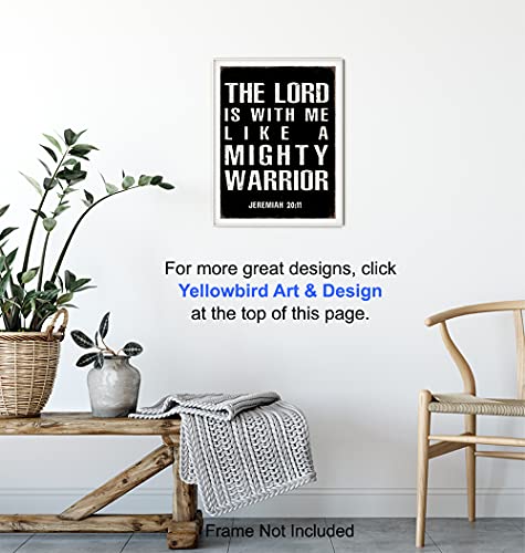 Christian Religious Gifts for Men - Catholic Wall Art Decor - Inspirational Scripture Bible Verses - Spiritual Positive Quotes - Man Cave, Home Office, Boys Bedroom - Motivational Sayings - Man of God