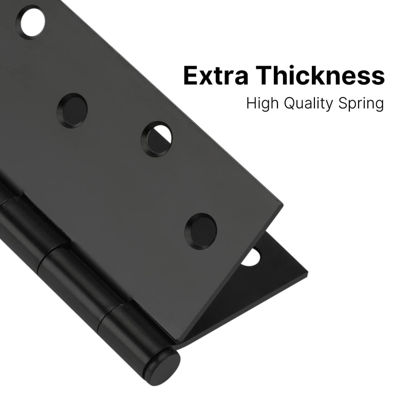 [Australia - AusPower] - goldenwarm 3 Pack Matte Black Door Hinges 4 x 4 Inch Door Hinges Black Interior Door Hinges with Square Corners 3pack-Square Corner 
