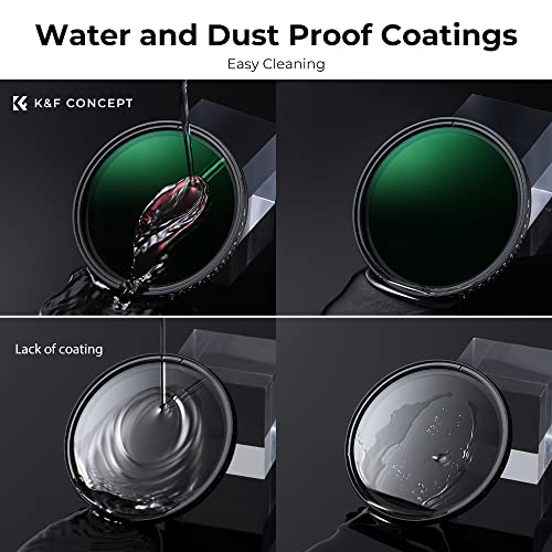 K&F CONCEPT 43mm Variable ND8-ND2000 (3-11stop) Waterproof ND Lens Filter