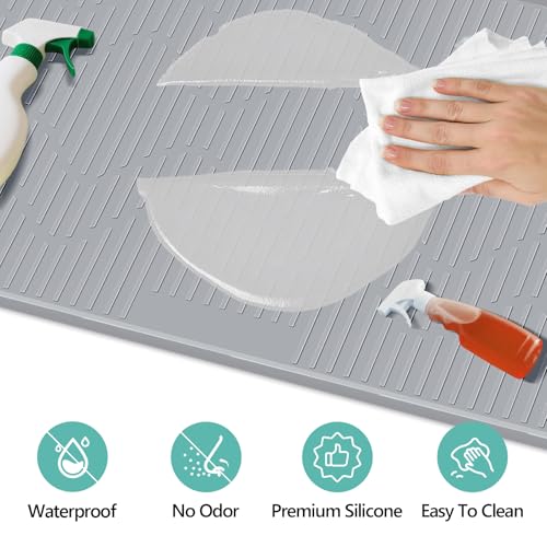 32" x 22" Under Sink Mat for Kitchen Under Sink Organizer Gray 32" x 22"