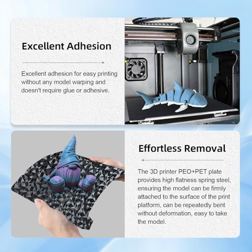 IdeaFormer PEO PET K1C Build Plate 235x235mm, Smooth PEO PET Spring Steel Bed Sheet with Magnetic Bed Plate for Creality K1, K1C, Ender 3 S1/Pro, Ender 3 V3 SE, Ender 3 V3 KE, Ender 5 S1 PET PEO with Magnetic Plate