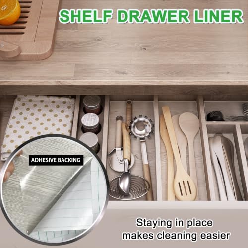 Shackcom Clear Contact Paper Roll Self-Adhesive Kitchen Backsplash Wall Protector 23.6in X 32.8ft - Used as Shelf Drawer Liner, Whiteboard, Wallpaper, Cat Dog Scratch Protector 23.6"W x 393"L