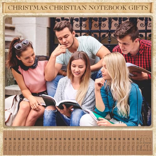 Humyoun 30 Pcs Christian Gifts Bulk Mini Christian Wildflower Notebook
