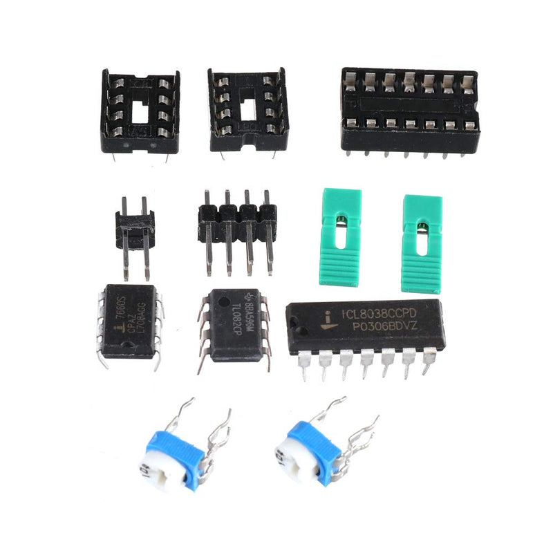 DollaTek ICL8038 High Precision Signal Generator DIY Sinuso?dal Triangle Square Sawtooth Output 5Hz ~ 400 kHz, Adjustable Frequency Amplitude