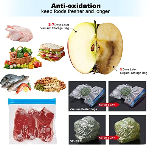 Portable Vacuum Sealer Set With 10 Vacuum Bags, Mini Bag Sealer Rechargeable Food Vacuum Pump Food Sealer Portable Mini Vacuum Sealers For Food Preservation Cooking