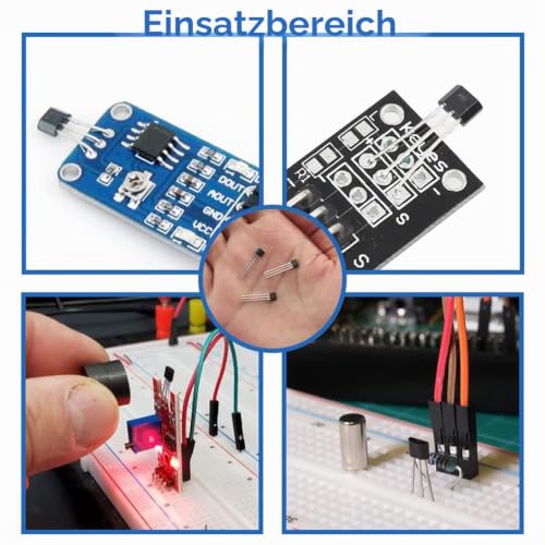 Hall Sensor, 20 Pieces Linear Sensor Hall Sensor Oh49E Ss49E Hall Effect Sensors, Magnetic Detector Measurement for Industrial Electrical Accessories