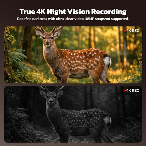 4K Night Vision Goggles, Night Vision Binoculars with 3″ Screen, 10X Digital Zoom, Infrared Binoculars, 5000mAh Rechargeable Battery, 32GB Card Included Tech Gadgets Telescope, Gifts for Men CAMO