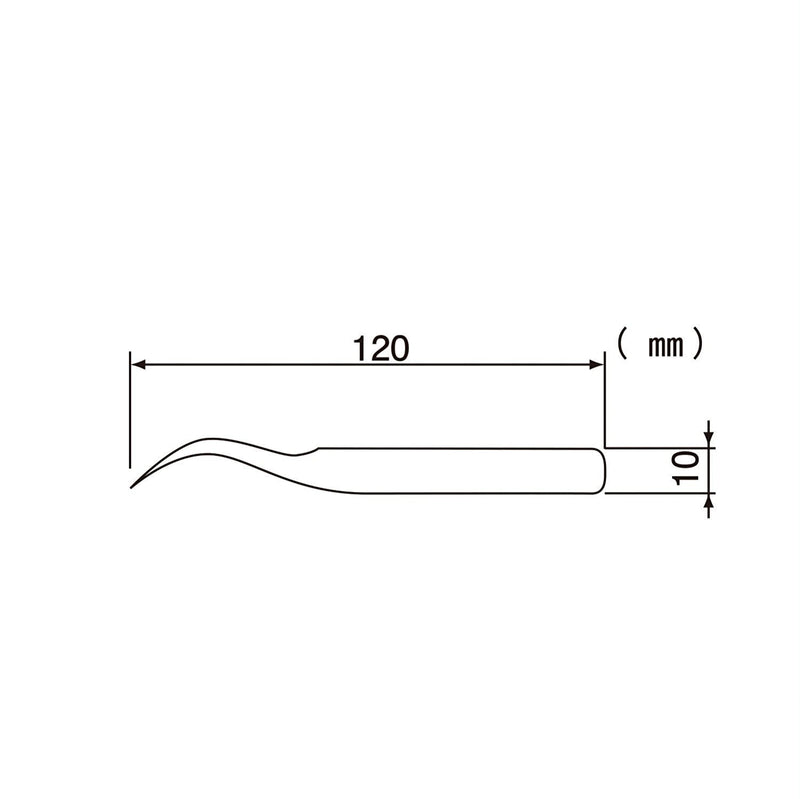 ENGINEER 120mm Titanium Curved Tip Tweezers (J) Made in Japan, Anti-magnetic, Rust-proof, Lightweight. PTN-03 Bent Type: 4.7 inches (120 mm)