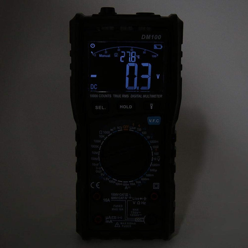 [Australia - AusPower] - Multimeter, DM100 Multimeter Digital High-Precision Intelligent AC/DC Voltage Current Frequency Tester oscilloscope multimeter Digital Multimeter 