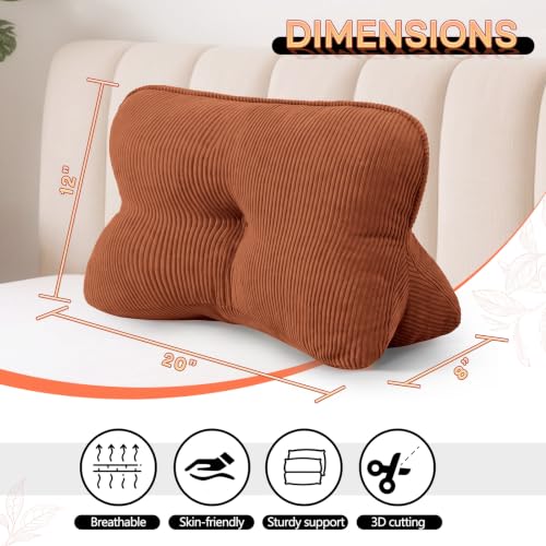 Lumbar Support Back Pillow for Office Chair, Couch, Sofa, Bed Yellow