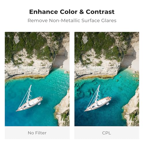 K&F CONCEPT 49mm Black Diffusion 1/4 + Polarizing Filters Set (2PCS)