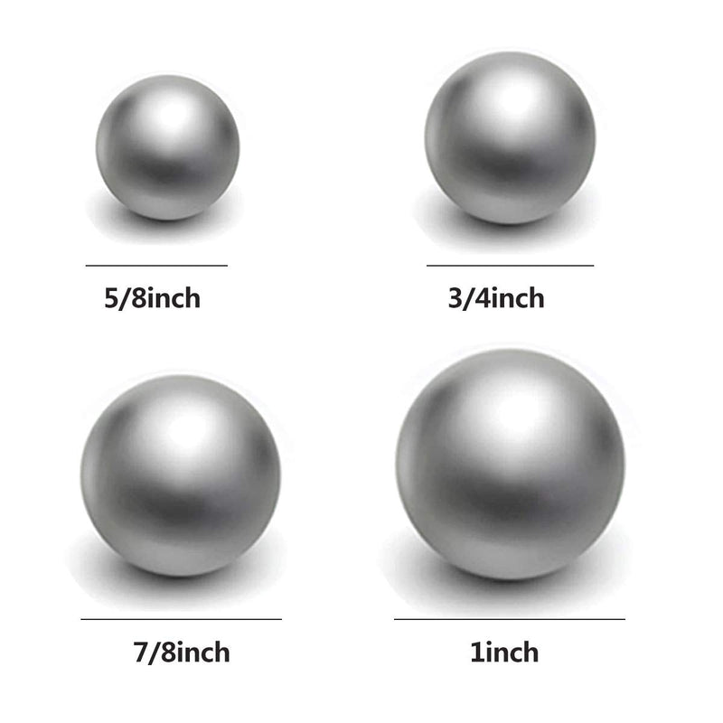 [Australia - AusPower] - 4 pcs Coin Ring Making Balls Chrome Steel Balls Monkey Fist Balls,Assortment of 5/8Inch, 3/4Inch, 7/8Inch,1Inch 