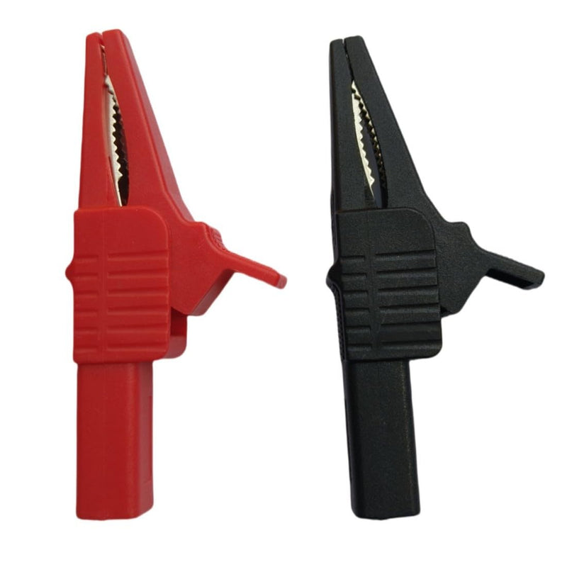 [Australia - AusPower] - Heavy Duty Full Insulated Automotive Car Battery Alligator Clips Electrical Test Clips 1000V 32A 2Pcs,with 4mm Banana Jack Socket(Length:83.5mm) 