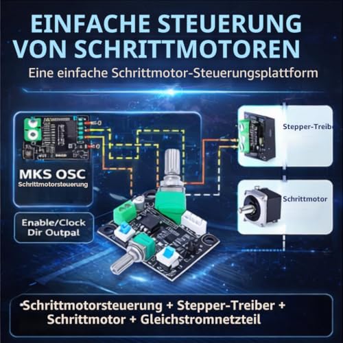Stepper Motor Drive Controller MKS OSC Stepper Motor Driver PWM Speed Control Pulse Generator Module with High Medium and Low Frequency Signal