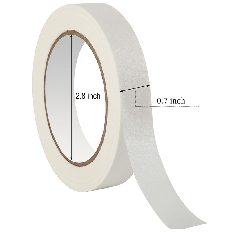 WANBAO Masking Tape Masking Tape Bulk 0.7 inch 55 Yards 3 Rolls for DIY Painting, Labeling, Packing, Craft, Art, etc, 165 Total Yards 0.7 Inch x 55 Yards x 3 Rolls White